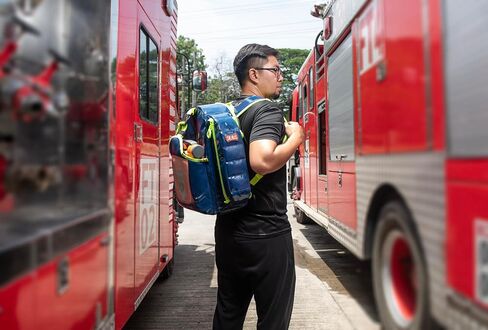 Statpacks G3+ QuickLook AED Red, AED Backpack, Medic Bag for EMS, Police, Firefighters in Saudi Arabia