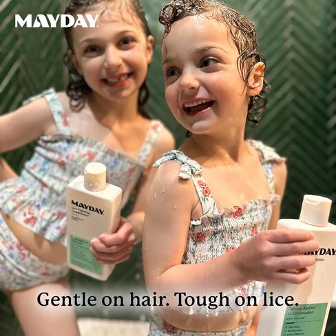 Daily Lice Routine Bundle – 12oz Shampoo & 12oz Conditioner | Non-Toxic, Pesticide-Free, Scientifically Proven Lice Treatment & Defense for All Hair Types | Sandalwood & Mint Formula in Kuwait