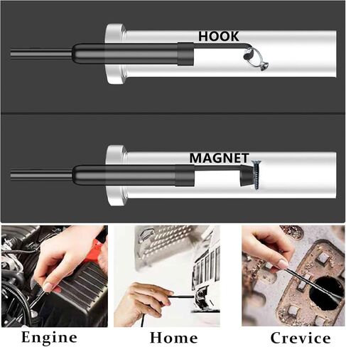 JSE Endoscope Camera with Screen, Waterproof Borescope Inspection Camera, 16.5FT Semi-Rigid Cable Snake Camera with 32GB SD Card, Adjustable High Brightness LED Lights in Saudi Arabia