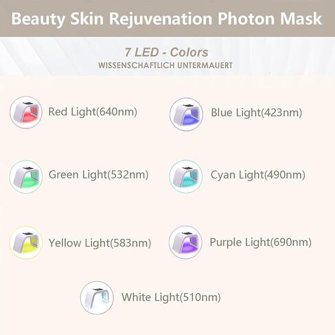 LED-Face-Tool ， قناع الوجه لعلاج LED للضوء ， 7 في 1 معدات تجميل للعناية بالبشرة في المنزل in Saudi Arabia