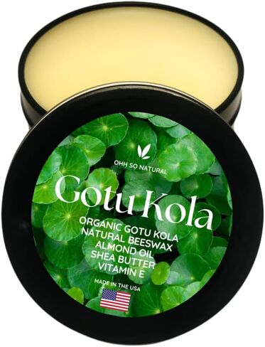 Gotu Kola Healing Balm ، Gotu Kola Cream ، Centella Centella Asiatica Daily Daily Resisturizing Cream مع زبدة الشيا ، فيتامين E ، زيت اللوز الحلو المصنوع في الولايات المتحدة الأمريكية 2oz in Saudi Arabia
