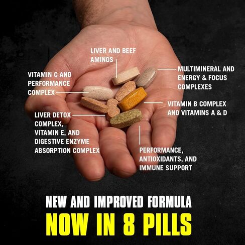 Animal Pak - Convenient Multivitamin for Men & Women Daily All-in-One Vitamin & Supplement Pack - Zinc, Vitamins C, B, D, Amino Acids, and Immune Support - Sports Nutrition Performance - 44 Count in Kuwait