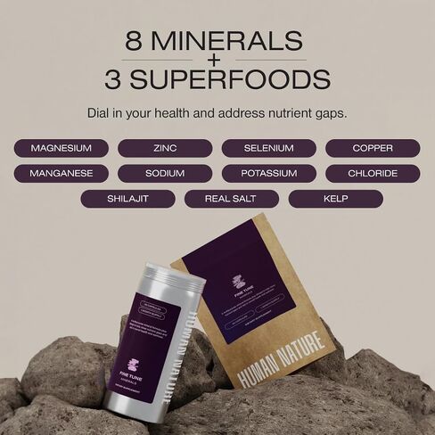 Fine Tune: Multipurpose Daily Supplement for Focus, Digestive Health & More, with Ancient Minerals, Himalayan Shilajit, Real Salt, & Kelp in Saudi Arabia