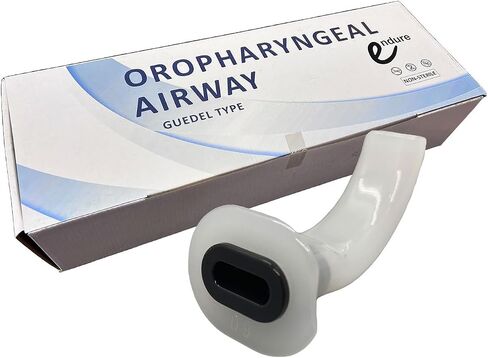 Endure Oropharyngeal Airway, Disposable Oral Airway Tube for First Aid, Box of 50 OPA (Red, #4-100 mm) in Kuwait