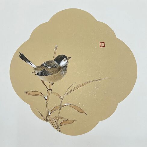 KZ185 Hmay شيكيشي الناعم المثبت مسبقًا مع ورق Jingxian Raw Xuan / Shikishi الصيني لطلاء Sumie وخط الفرشاة 10 ورقات (مربع 33 سم، 12.99 بوصة) (8) in Kuwait