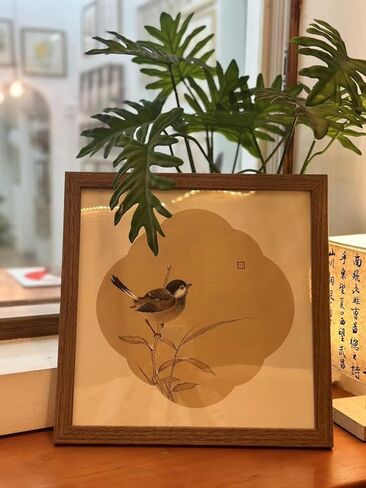 KZ185 Hmay شيكيشي الناعم المثبت مسبقًا مع ورق Jingxian Raw Xuan / Shikishi الصيني لطلاء Sumie وخط الفرشاة 10 ورقات (مربع 33 سم، 12.99 بوصة) (8) in Kuwait