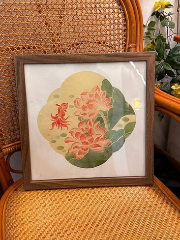 KZ185 Hmay شيكيشي الناعم المثبت مسبقًا مع ورق Jingxian Raw Xuan / Shikishi الصيني لطلاء Sumie وخط الفرشاة 10 ورقات (مربع 33 سم، 12.99 بوصة) (8) in Kuwait