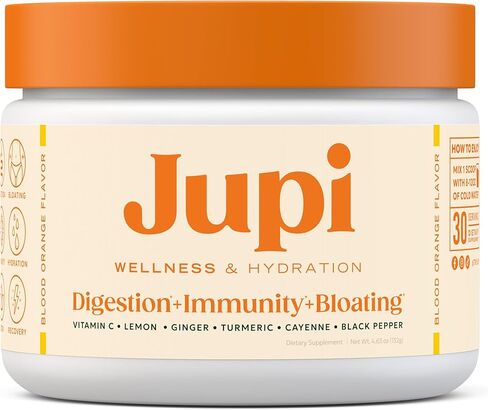 Hydration & Wellness Powder – Turmeric & Ginger shots, Vitamin C Supplement for Energy, Immune Support & Digestive Health – Vegan, Gluten-Free Drink Mix for Men & Women, Citrus Flavor 30 servings in Saudi Arabia