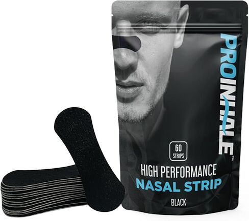 شرائح الأنف الرياضية Proinhale ™-شريط الأنف المرن للتناسب المريح ، والحجز الآمن ، والمواد اللاصقة غير المنقولة ، والاستخدام النهاري أو الليلي ، ودعم الرياضة ، و 60 شرائط Expander Count in Saudi Arabia