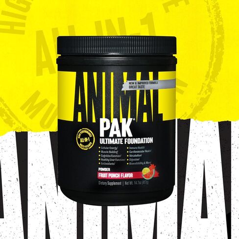 Animal Pak - Convenient Multivitamin for Men & Women Daily All-in-One Vitamin & Supplement Pack - Zinc, Vitamins C, B, D, Amino Acids, and Immune Support - Sports Nutrition Performance - 44 Count in Kuwait