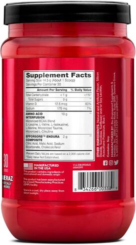 مسحوق BSN Amino X Recovery Muscle Recovery مع BCAAs ، ودعم التمرين داخل ، 10 غرامات من الأحماض الأمينية ، ودية Keto ، خالية من الكافيين ، نكهة: Fruit Punch ، 30 حصص (قد تختلف العبوة) in Kuwait