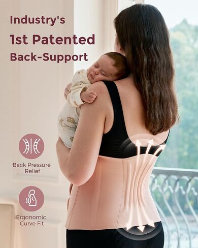 Momcozy Ergowrap Postpartum Belly Band, 3D Abdomen Lifting & Ergonomic Back Support Abdominal Binder, Seamless & Invisible Wrap Shapewear for Postpartum C-Section Recovery, Daily Wear, Exercise in Saudi Arabia