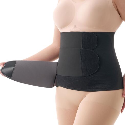 Momcozy Ergowrap Postpartum Belly Band, 3D Abdomen Lifting & Ergonomic Back Support Abdominal Binder, Seamless & Invisible Wrap Shapewear for Postpartum C-Section Recovery, Daily Wear, Exercise in Saudi Arabia