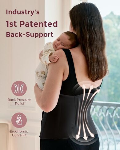 Momcozy Ergowrap Postpartum Belly Band, 3D Abdomen Lifting & Ergonomic Back Support Abdominal Binder, Seamless & Invisible Wrap Shapewear for Postpartum C-Section Recovery, Daily Wear, Exercise in Saudi Arabia