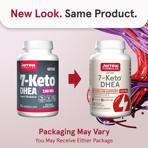 Jarrow Formulas 7 -Keto Dhea 100 mg - ما يصل إلى 90 حصص (قبعات الخضروات) المكمل الغذائي - دعم استقلاب الكربوهيدرات - غير المعدلة وراثيا - خالية من الغلوتين - نباتي - نباتي in Saudi Arabia