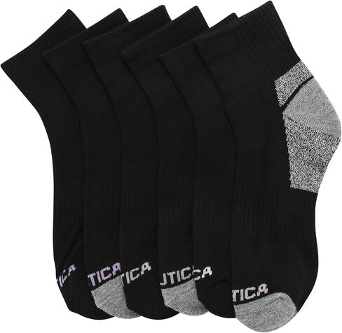 Nautica Women’s Socks - Athletic Cushion High Quarter Socks (6 Pack) in Saudi Arabia