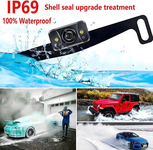 HD 1080P Car Backup Camera with 5-Inch Monitor, Night Vision, DIY Guide Lines, Waterproof, Reverse Camera with Two Beackets for Easy Install for Trucks, SUVs and Pickups-YIMU K5001 in Kuwait