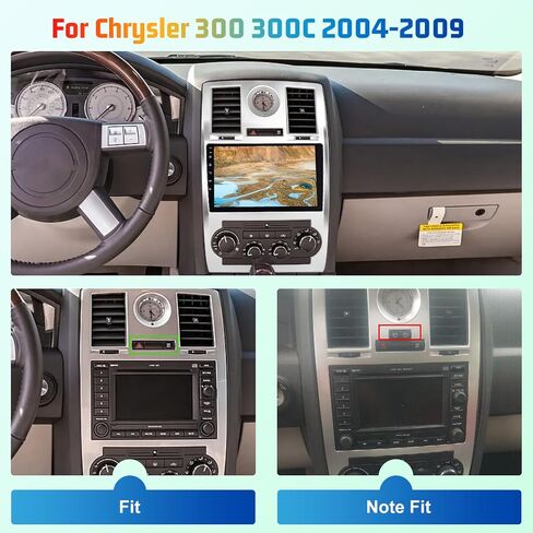 2+64G Android Car Stereo for Chrysler 300 2004 2005 2006 2007 2008 2009 with 9 inch Touchscreen Support Apple Carplay/Android Auto/WiFi/GPS Navigation/Steering Wheel Control in Saudi Arabia