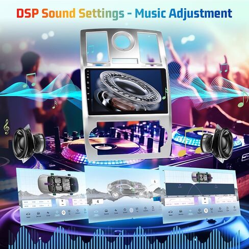 2+64G Android Car Stereo for Chrysler 300 2004 2005 2006 2007 2008 2009 with 9 inch Touchscreen Support Apple Carplay/Android Auto/WiFi/GPS Navigation/Steering Wheel Control in Saudi Arabia