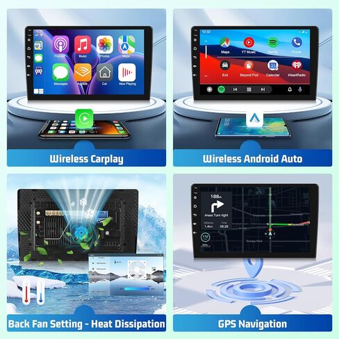 2+64G Android Car Stereo for Chrysler 300 2004 2005 2006 2007 2008 2009 with 9 inch Touchscreen Support Apple Carplay/Android Auto/WiFi/GPS Navigation/Steering Wheel Control in Saudi Arabia