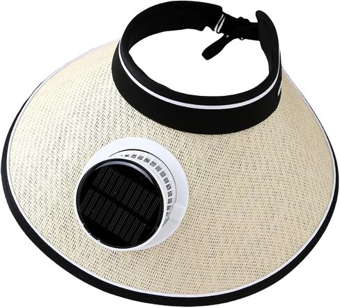 Cooling Sun Hat with Dual Fans, UV Protection Wide Brim Cap, Adjustable Unisex Summer Hat, SPF 50 in Saudi Arabia