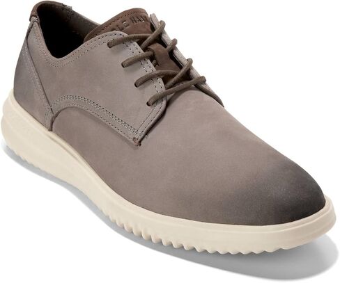 Cole Haan Men's Grand+ Plain Toe Oxford, Magnet Nubuck/Grey, 8 in Saudi Arabia