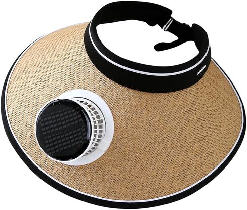 Cooling Sun Hat with Dual Fans, UV Protection Wide Brim Cap, Adjustable Unisex Summer Hat, SPF 50 in Saudi Arabia