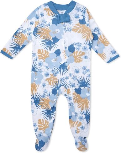 HonestBaby Sleep and Play Footed Pajamas One-Piece Sleeper Jumpsuit Zip-Front Pjs Organic Cotton for Baby Boys, Unisex in Saudi Arabia