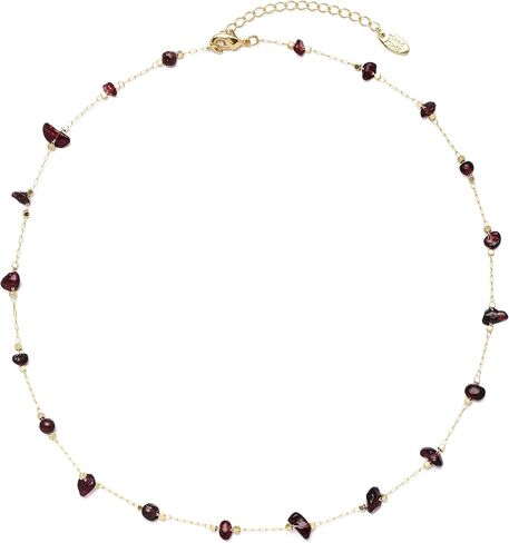 قلادة أنيقة مطلية بالذهب عيار 14 قيراط، مصنوعة يدويًا من خرز الشاطئ الكريستالي، سلسلة مجوهرات، سلسلة ذهبية قابلة للتعديل، قلادة أنيقة أنيقة، هدية مجوهرات للنساء والفتيات in Kuwait