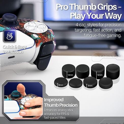TNP PS5 Controller Cover, Silicone Skin with 8 Thumb Grips, Native Lore | Anti-Slip Textured Sleeve with Precise Cutouts for Buttons, Ports and Touchpad; Controller Not Included, Dock Fit May Vary in Kuwait