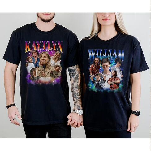 Custom Photo Bootleg Rap Shirt with Girlfriend's Face for Boyfriend - Vintage Graphic Shirt for Men in Saudi Arabia
