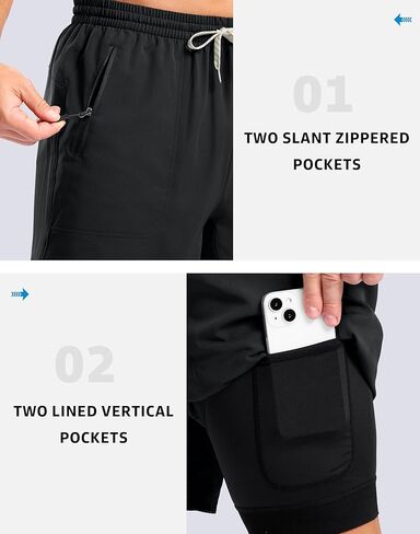 Bikewa Men's Mountain Bike Shorts 4D Padded Loose-fit Cycling Biking Bicycle Riding Biker Shorts for Men Zipper Pockets in Kuwait