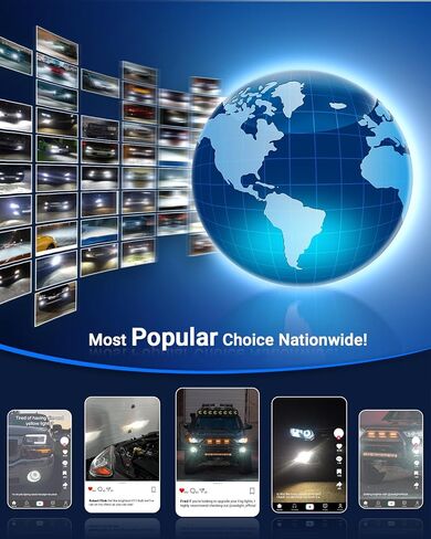 Marsauto H10/9140/9145 LED مصابيح الضباب LED ، تركيب ناجح 100 ٪ ، 10000 لامع 600 ٪ من المصابيح LED 6000K ، 9040 9045 أضواء الضباب للسيارات والشاحنات ، سيارات الدفع الرباعي ، غير القطب. in Kuwait