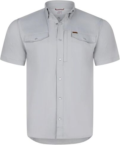 زر القميص القصيرة للرجال ، وقميص عمل للأداء للتنفس للمزارعين ومربي الماشية مع UPF30 in Kuwait