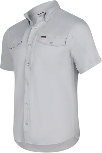 زر القميص القصيرة للرجال ، وقميص عمل للأداء للتنفس للمزارعين ومربي الماشية مع UPF30 in Kuwait