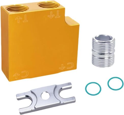 Thermal Bypass Valve Upgrade With Billet Filter Coupler Fit for 2013-Current 6.7L Cummins 2019+ Replace OE# 3100052464 in Saudi Arabia