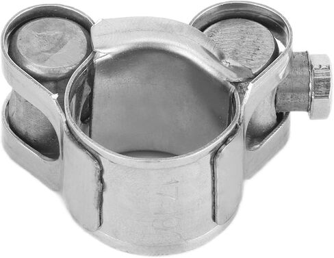 20Pcs Hose Clamp, 201 Stainless Steel Mini Hose Tube Clip, Fuel Injection Hose Clamps for Motor Vehicle Petrochemical Pharmaceutical(20-22mm) Mini Stainless Steel Hose Clamps in Saudi Arabia