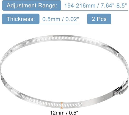 uxcell 60 Pcs Hose Clamps, Stainless Steel 5/8"- 1"(16-25mm) Adjustable Worm Gear Drive Hose Clamps Pipe Clamp for Plumbing Dishwasher Automotive Washing Machine, Silver in Saudi Arabia