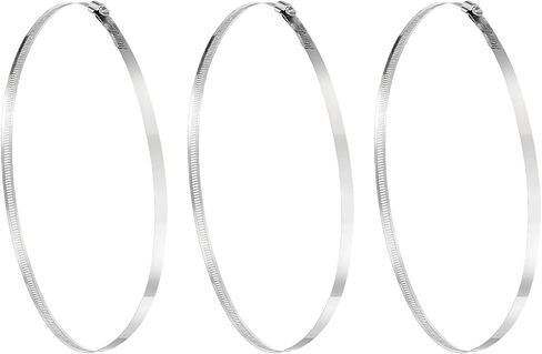 uxcell 60 Pcs Hose Clamps, Stainless Steel 5/8"- 1"(16-25mm) Adjustable Worm Gear Drive Hose Clamps Pipe Clamp for Plumbing Dishwasher Automotive Washing Machine, Silver in Saudi Arabia
