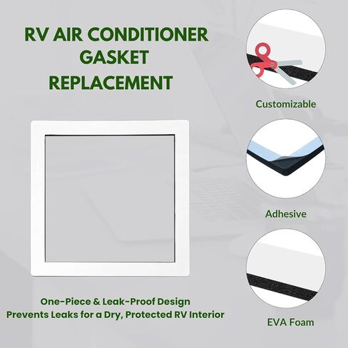 14 "x14" استبدال حشية مكيف الهواء RV ، حشية RV AC من قطعة واحدة ومجموعة ختم ، ختم RV A/C مقاوم للتسرب ، مجموعة ختم السقف RV للمقطورة ، Van 1PC in Kuwait