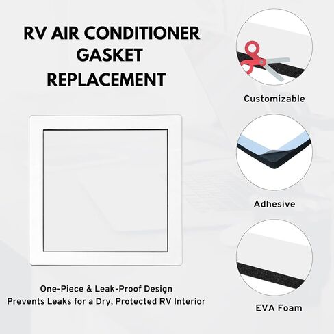 14 "x14" استبدال حشية مكيف الهواء RV ، حشية RV AC من قطعة واحدة ومجموعة ختم ، ختم RV A/C مقاوم للتسرب ، مجموعة ختم السقف RV للمقطورة ، Van 1PC in Kuwait