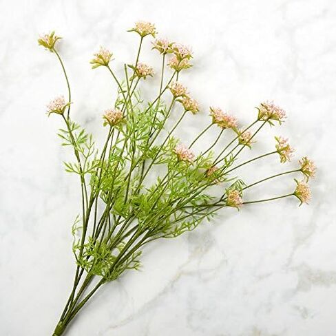 Factory Direct Craft Vinyl Artificial Cream Yarrow Wildflower Bush for Indoor or Outdoor Decor in Saudi Arabia