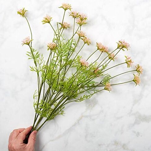 Factory Direct Craft Vinyl Artificial Cream Yarrow Wildflower Bush for Indoor or Outdoor Decor in Saudi Arabia