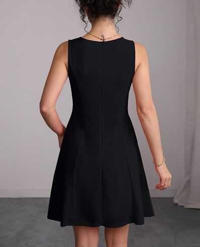 Women's A-Line Boat Neck Flowy Mini Dress Summer 2025 Party Club Formal Sleeveless Tank Dresses in Kuwait
