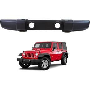 New Front Bumper Cover Textured With Fog Light & Tow Hook Holes For 2007-2017 Jeep Wrangler and For 2018 Jeep Wrangler JK Direct Replacement 1FN67RXFAA CH1000900 in Kuwait