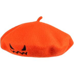 Halloween Pumpkin Beret Hat Cozy Durable Design for Parties Travel Accessory for Halloween Events Cosplay Bright Decoration in Kuwait