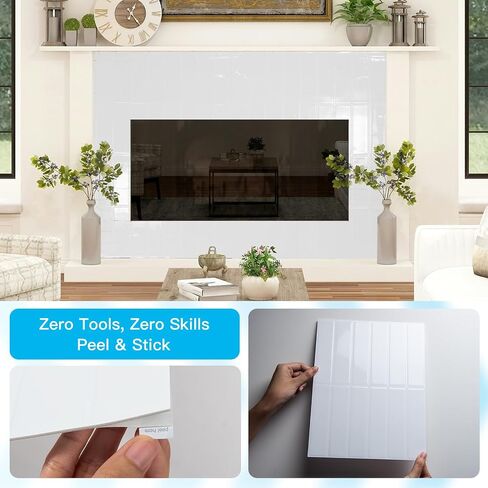Art3d 11.4 x 9 Inch Heavy-Duty Peel and Stick Backsplash for Home Décor, 10-Pack Vinyl Wall Tiles for Kitchen Countertop, Green in Saudi Arabia