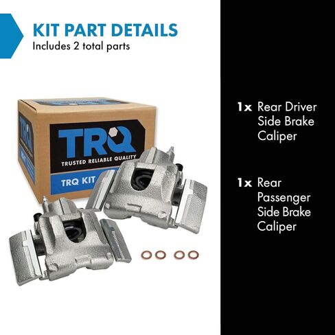 TRQ Rear Brake Caliper Set Compatible with 2007-2017 Ford Expedition Lincoln Navigator in Saudi Arabia