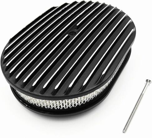 UnionHub 12 "" Oval Black Aluminium Cleaner Cleaner Cleaner Cleaner Cleaner Cleaner Classic Chevy Ford Hot Rod ، LN.706-B in Kuwait