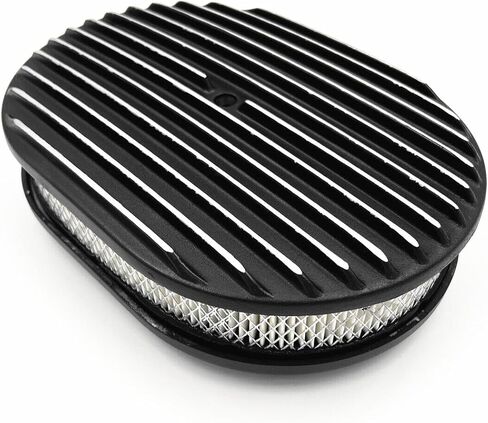 UnionHub 12 "" Oval Black Aluminium Cleaner Cleaner Cleaner Cleaner Cleaner Cleaner Classic Chevy Ford Hot Rod ، LN.706-B in Kuwait